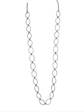 EsMor Goldtone Oval Link Necklace